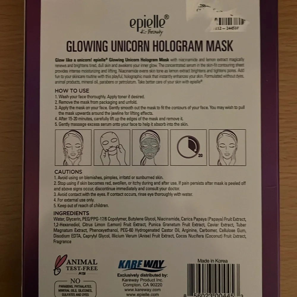 Glowing Unicorn Hologram Mask (3) Pack
